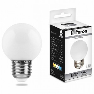 Лампа светодиодная Feron Saffit LB-37 E27 1 Вт 6400 K 25115