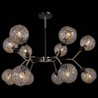 Люстра на штанге ILLUMICO  IL0268-12PSQ-79 BK AB