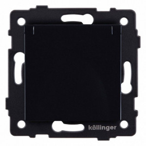 Розетка с заземлением с крышкой, без рамки Kollinger REA-006BK Розетка с заземлением с крышкой, без рамки Kollinger REA-006BK