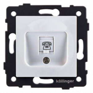 Розетка телефонная RJ-11 со штрокой, без рамки Kollinger REA-009WH Розетка телефонная RJ-11 со штрокой, без рамки Kollinger REA-009WH