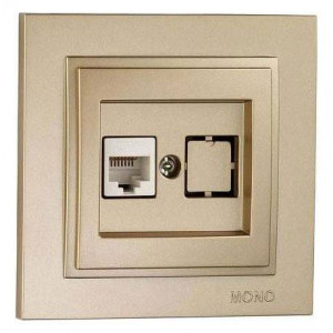 Розетка Ethernet RJ-45 Mono Electric Despina 102-222205-125 Розетка Ethernet RJ-45 Mono Electric Despina 102-222205-125
