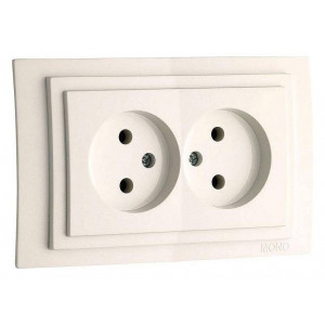 Розетка двойная Mono Electric Larissa 103-010105-121 Розетка двойная Mono Electric Larissa 103-010105-121