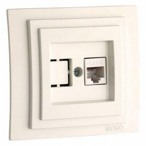 Розетка Ethernet RJ-45 Mono Electric Larissa 103-010105-125 Розетка Ethernet RJ-45 Mono Electric Larissa 103-010105-125