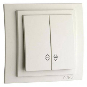 Выключатель проходной двухклавишный Mono Electric Larissa 103-010123-111 Выключатель проходной двухклавишный Mono Electric Larissa 103-010123-111