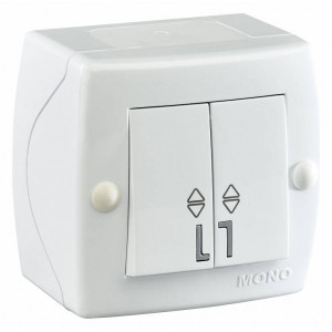 Выключатель проходной двухклавишный Mono Electric Octans IP20 104-010101-111 Выключатель проходной двухклавишный Mono Electric Octans IP20 104-010101-111