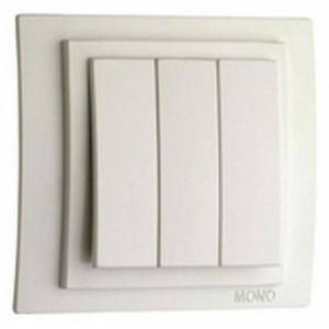 Выключатель трехклавишный без рамки Mono Electric Despina / Larissa 500-000122-114 Выключатель трехклавишный без рамки Mono Electric Despina / Larissa 500-000122-114