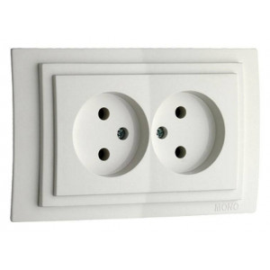 Розетка двойная, без рамки Mono Electric Despina / Larissa 500-001905-121 Розетка двойная, без рамки Mono Electric Despina / Larissa 500-001905-121