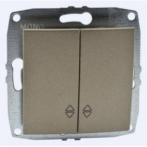 Выключатель проходной двухклавишный без рамки Mono Electric Despina / Larissa 500-002323-111 Выключатель проходной двухклавишный без рамки Mono Electric Despina / Larissa 500-002323-111