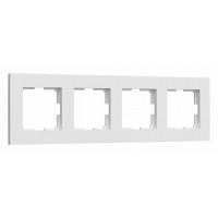 Рамка на 4 поста Werkel Slab белый матовый W0042961