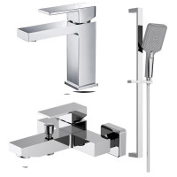 Набор смесителей Aquanet Либра Set 3 в 1 (AQ1610CR+AQ1640CR+AQ2019CR) AQ1630CR