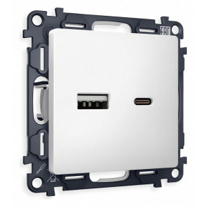 Розетка 2хUSB type A и C без рамки Ambrella Volt Quant MA131010