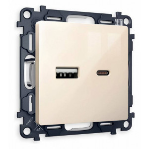 Розетка 2хUSB type A и C без рамки Ambrella Volt Quant MA311010 Розетка 2хUSB type A и C без рамки Ambrella Volt Quant MA311010