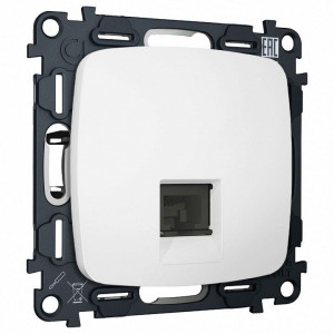 Розетка Ethernet RJ-45 и со шторками, без рамки Ambrella Volt OMEGA MO132005 Розетка Ethernet RJ-45 и со шторками, без рамки Ambrella Volt OMEGA MO132005