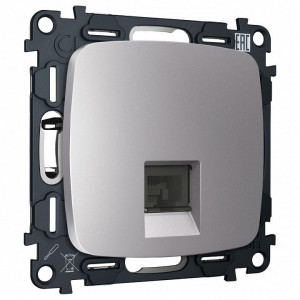 Розетка Ethernet RJ-45 и со шторками, без рамки Ambrella Volt OMEGA MO512005 Розетка Ethernet RJ-45 и со шторками, без рамки Ambrella Volt OMEGA MO512005