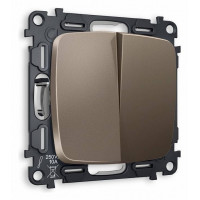 Выключатель двухклавишный без рамки Ambrella Volt Quant MO633010