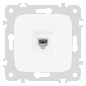 Розетка телефонная RJ-11 без рамки Arte Milano am-205 205.51-1.white Розетка телефонная RJ-11 без рамки Arte Milano am-205 205.51-1.white