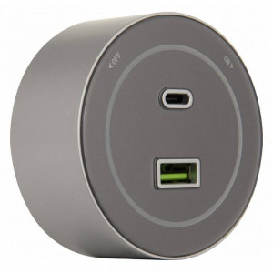 Розетка USB и type C на треке Arte Milano Am-track-sockets-39 399732TS/USB-Type-C Silver