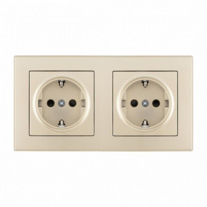 Розетка с заземлением и со шторкой Arte Milano SET06-2 SET06-2-40-1x2 shampan Розетка с заземлением и со шторкой Arte Milano SET06-2 SET06-2-40-1x2 shampan