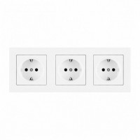 Розетка с заземлением и со шторкой Arte Milano SET06-3 SET06-3-40-1x3 white