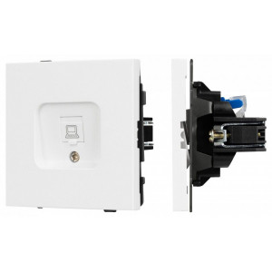 Розетка Ethernet RJ-45 и со шторками, без рамки Arlight SCT-TENDO 054098 Розетка Ethernet RJ-45 и со шторками, без рамки Arlight SCT-TENDO 054098