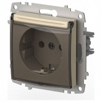Розетка с заземлением с крышкой, без рамки Elbi Eleсtriс Zena Vega 609-012500-218