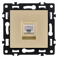 Розетка телефонная RJ-11 со штрокой, без рамки Kollinger Asthetik AS-019GD