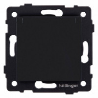 Розетка с заземлением с крышкой, без рамки Kollinger  REA-006BM