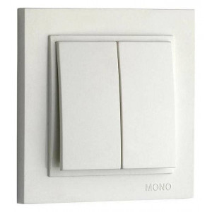 Выключатель двухклавишный Mono Electric Despina 102-010025-102 Выключатель двухклавишный Mono Electric Despina 102-010025-102
