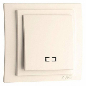 Выключатель одноклавишный с подсветкой Mono Electric Larissa 103-010125-101 Выключатель одноклавишный с подсветкой Mono Electric Larissa 103-010125-101