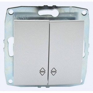 Выключатель проходной двухклавишный без рамки Mono Electric Despina / Larissa 500-002123-111 Выключатель проходной двухклавишный без рамки Mono Electric Despina / Larissa 500-002123-111