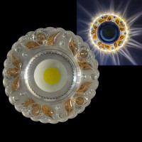 Встраиваемый светильник  42236-9.0-001PL MR16+LED3W CL/TEA