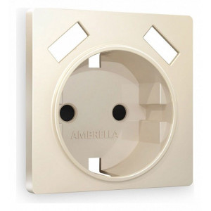 Накладка для розетки с заземлением и со шторками и 2хUSB type A Ambrella Volt Quant AP3290 Накладка для розетки с заземлением и со шторками и 2хUSB type A Ambrella Volt Quant AP3290