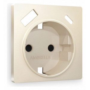 Накладка для розетки с заземлением и со шторками и 2хUSB type A и C Ambrella Volt Quant AP3300 Накладка для розетки с заземлением и со шторками и 2хUSB type A и C Ambrella Volt Quant AP3300