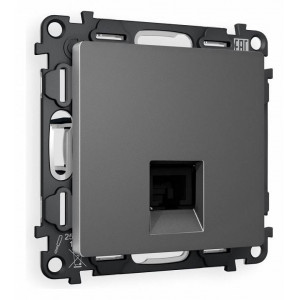 Розетка телефонная RJ-11 со штрокой, без рамки Ambrella Volt Quant MA662030