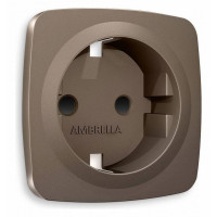 Накладка для розетки с заземлением и со шторками Ambrella Volt Quant OP6370