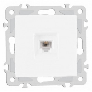 Розетка телефонная RJ-11 без рамки Arte Milano am-206 206.51-1.white Розетка телефонная RJ-11 без рамки Arte Milano am-206 206.51-1.white