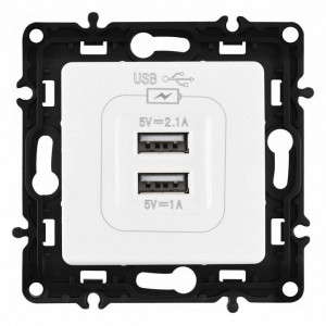 Розетка USB, без рамки Arte Milano am-217 217.46-1.white Розетка USB, без рамки Arte Milano am-217 217.46-1.white