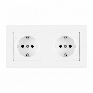 Розетка с заземлением и со шторкой Arte Milano SET06-2 SET06-2-40-1x2 white