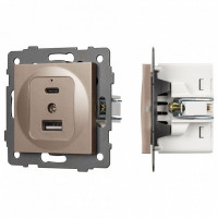 Механизм розетки 2хUSB type A и C Arlight SCT 049841