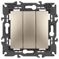 Выключатель трехклавишный без рамки Эра Эра Elegance 14-1107-04