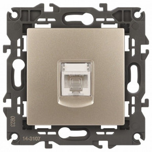 Розетка Ethernet RJ-45 без рамки Эра Эра Elegance 14-3107-04 Розетка Ethernet RJ-45 без рамки Эра Эра Elegance 14-3107-04