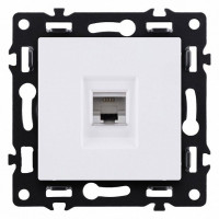 Розетка телефонная RJ-11 со штрокой, без рамки Kollinger Asthetik AS-019WH