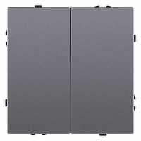 Выключатель двухклавишный без рамки Kollinger Eclipse EC-004GY