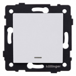 Выключатель одноклавишный с подсветкой без рамки Kollinger REA-S-013WM Выключатель одноклавишный с подсветкой без рамки Kollinger REA-S-013WM