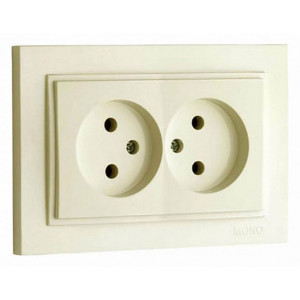 Розетка двойная Mono Electric Despina 102-170005-121 Розетка двойная Mono Electric Despina 102-170005-121