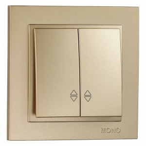 Выключатель проходной двухклавишный Mono Electric Despina 102-222223-111 Выключатель проходной двухклавишный Mono Electric Despina 102-222223-111