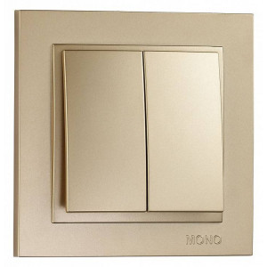 Выключатель двухклавишный Mono Electric Despina 102-222225-102 Выключатель двухклавишный Mono Electric Despina 102-222225-102