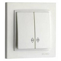 Выключатель проходной двухклавишный Mono Electric Despina 102-252523-111