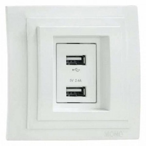 Розетка USB Mono Electric Larissa 103-191905-178 Розетка USB Mono Electric Larissa 103-191905-178