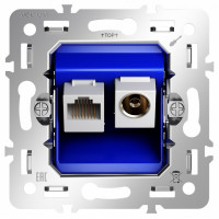 Механизм ТВ-розетки оконечные и розетки Ethernet RJ-45 Voltum S70 VLS0607M